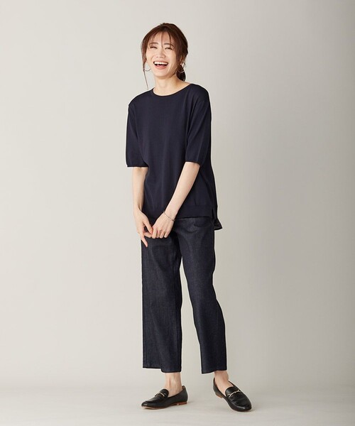 J.PRESS(ジェイプレス)の「【洗える】8.5オンス ストレッチ デニムパンツ(デニムパンツ・レディース・ホワイト系/ネイビー系/サックスブルー系・T15/T17/T13)」の22枚目の写真
