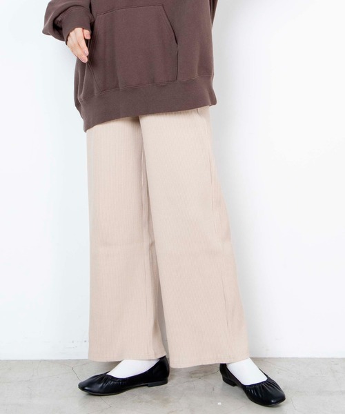 セール Wego Web限定 リブワイドパンツ スラックス Wego ウィゴー のファッション通販 Zozotown