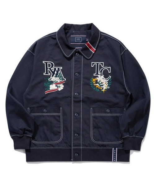 ROMANTIC CROWN（ロマンティッククラウン）の「【ROMANTIC CROWN】RMTC CLUB CARDIGAN / ロマンティッククラウン クラブ ロゴ レタードカーディガン（カーディガン/ボレロ・メンズ・オートミール/ネイビー・X-LARGE/MEDIUM/SMALL/LARGE）」の12枚目の写真
