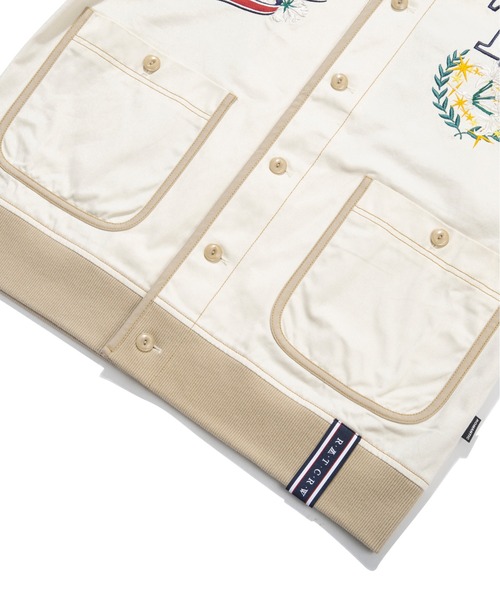 ROMANTIC CROWN（ロマンティッククラウン）の「【ROMANTIC CROWN】RMTC CLUB CARDIGAN / ロマンティッククラウン クラブ ロゴ レタードカーディガン（カーディガン/ボレロ・メンズ・オートミール/ネイビー・X-LARGE/MEDIUM/SMALL/LARGE）」の14枚目の写真