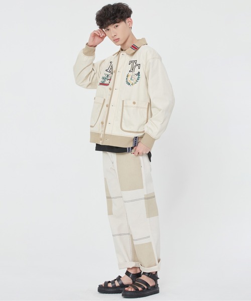 ROMANTIC CROWN（ロマンティッククラウン）の「【ROMANTIC CROWN】RMTC CLUB CARDIGAN / ロマンティッククラウン クラブ ロゴ レタードカーディガン（カーディガン/ボレロ・メンズ・オートミール/ネイビー・X-LARGE/MEDIUM/SMALL/LARGE）」の13枚目の写真
