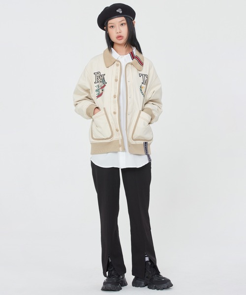 ROMANTIC CROWN（ロマンティッククラウン）の「【ROMANTIC CROWN】RMTC CLUB CARDIGAN / ロマンティッククラウン クラブ ロゴ レタードカーディガン（カーディガン/ボレロ・メンズ・オートミール/ネイビー・X-LARGE/MEDIUM/SMALL/LARGE）」の10枚目の写真