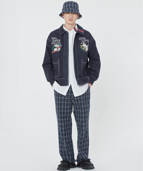 ROMANTIC CROWN（ロマンティッククラウン）の「【ROMANTIC CROWN】RMTC CLUB CARDIGAN / ロマンティッククラウン クラブ ロゴ レタードカーディガン（カーディガン/ボレロ・メンズ・オートミール/ネイビー・X-LARGE/MEDIUM/SMALL/LARGE）」の21枚目の写真