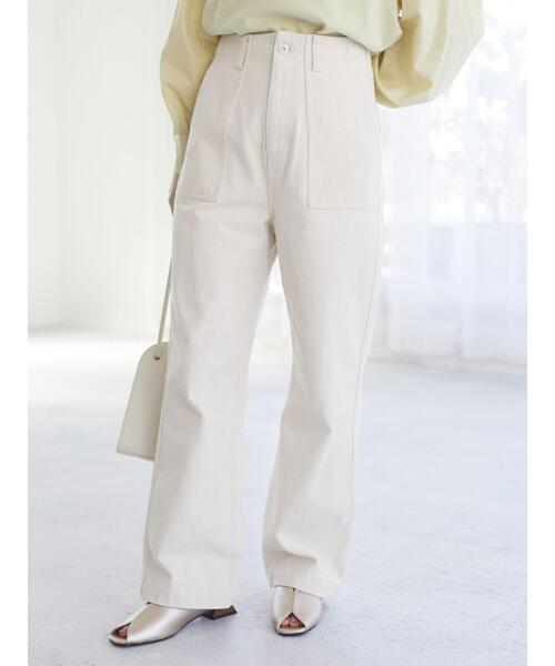 Green Parks(グリーンパークス)の「ベイカーパンツ*(その他パンツ・レディース・アイボリー/ネイビー/ベージュ・FREE)」の5枚目の写真