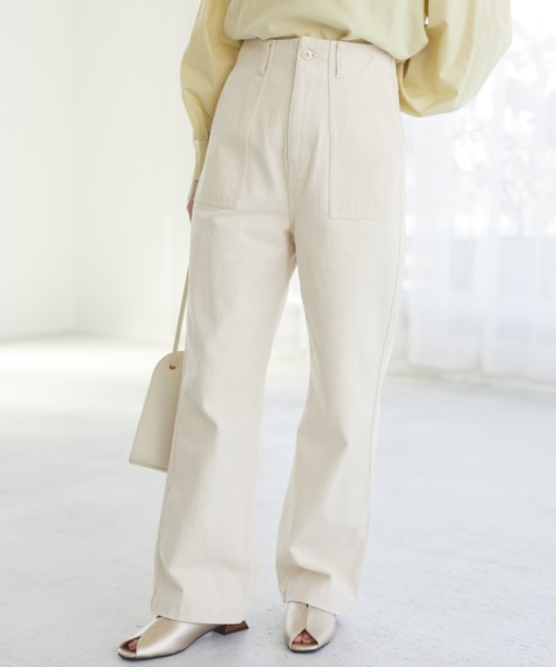 Green Parks(グリーンパークス)の「ベイカーパンツ*(その他パンツ・レディース・アイボリー/ネイビー/ベージュ・FREE)」の2枚目の写真