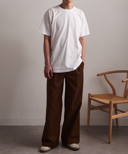 ハグオーワークロス&クロス　フットボールロングTシャツ　アッシュブラウン セール】【Cross＆Stitch】オープンエンドマックスウェイト Tシャツ