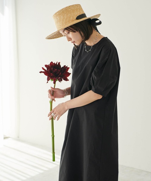 ☆SaturdayClub☆ フリルスリーブ バックスリット ワンピース forksy. ワンピース 「forksy.」ラメフリルスリーブ配色バック