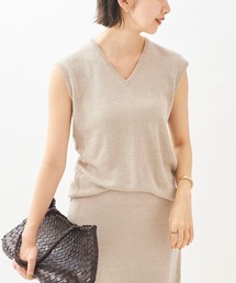 plage | Linen smooth ジレ◆(ニット/セーター)