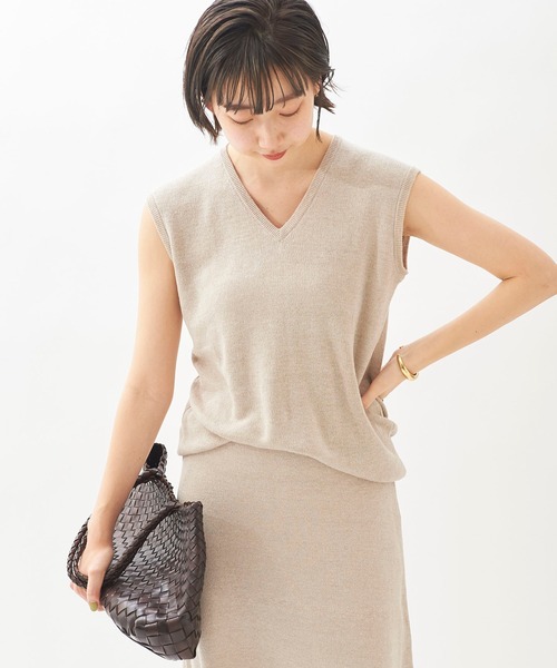 plage（プラージュ）の「Linen smooth ジレ◇（ニット/セーター