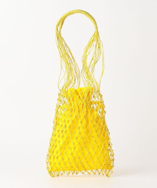 green label relaxing(グリーンレーベルリラクシング)の「◆FFC メッシュ バッグ(トートバッグ・レディース・ダークブラウン/オフホワイト/ピンク/イエロー/ケリー・FREE)」の16枚目の写真