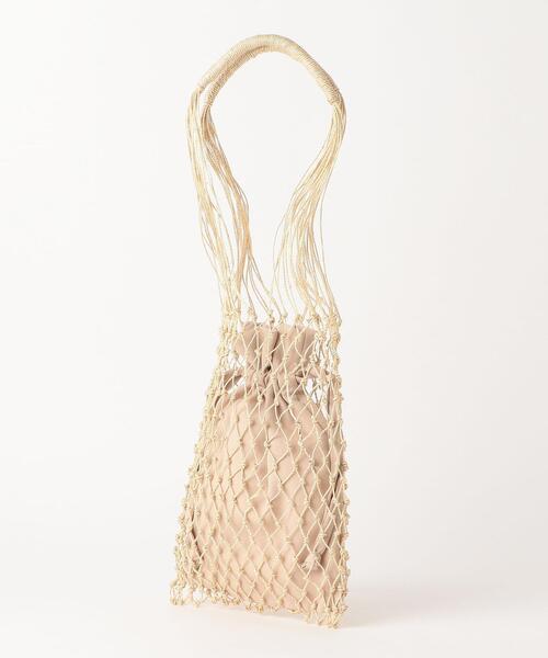 green label relaxing(グリーンレーベルリラクシング)の「◆FFC メッシュ バッグ(トートバッグ・レディース・ダークブラウン/オフホワイト/ピンク/イエロー/ケリー・FREE)」の18枚目の写真