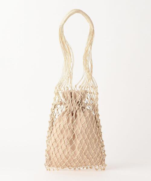 green label relaxing(グリーンレーベルリラクシング)の「◆FFC メッシュ バッグ(トートバッグ・レディース・ダークブラウン/オフホワイト/ピンク/イエロー/ケリー・FREE)」の19枚目の写真