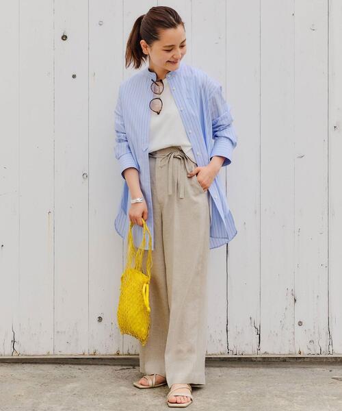 green label relaxing(グリーンレーベルリラクシング)の「◆FFC メッシュ バッグ(トートバッグ・レディース・ダークブラウン/オフホワイト/ピンク/イエロー/ケリー・FREE)」の12枚目の写真