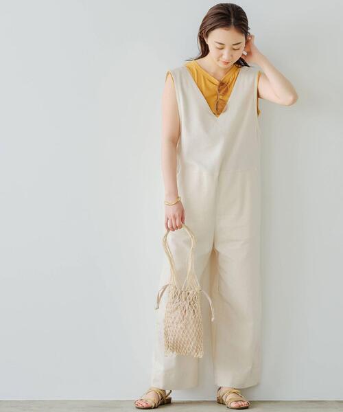 green label relaxing(グリーンレーベルリラクシング)の「◆FFC メッシュ バッグ(トートバッグ・レディース・ダークブラウン/オフホワイト/ピンク/イエロー/ケリー・FREE)」の22枚目の写真