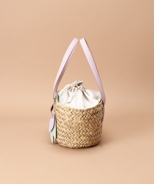 Samantha Thavasa(サマンサタバサ)の「レターポケット バケットトートバッグ 小サイズ(トートバッグ・レディース・ホワイト/ブラウン/ピンク・FREE)」の8枚目の写真