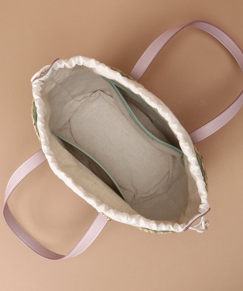 Samantha Thavasa(サマンサタバサ)の「レターポケット バケットトートバッグ 小サイズ(トートバッグ・レディース・ホワイト/ブラウン/ピンク・FREE)」の10枚目の写真