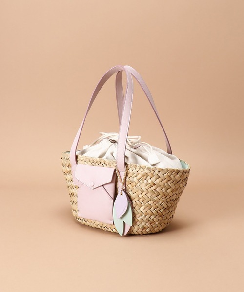 Samantha Thavasa(サマンサタバサ)の「レターポケット バケットトートバッグ 小サイズ(トートバッグ・レディース・ホワイト/ブラウン/ピンク・FREE)」の13枚目の写真