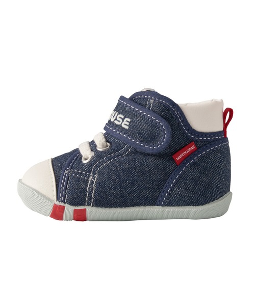 MIKI HOUSE（ミキハウス）の「mロゴファーストベビーシューズ（ベビーシューズ/ベビーソックス・キッズ・レッド/インディゴブルー/マルチ/ホワイト・11.5/13cm/12cm/13.5/12.5）」の7枚目の写真