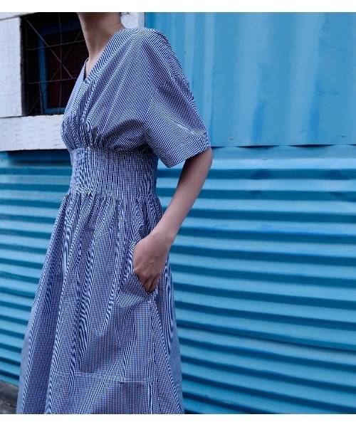 LE CIEL BLEU（ルシェルブルー）の「Gingham Check Round Form