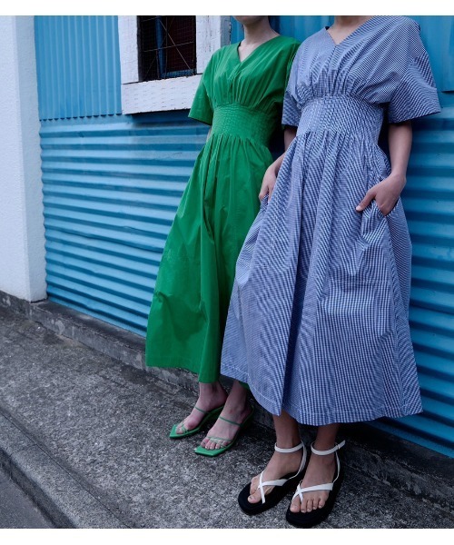 LE CIEL BLEU（ルシェルブルー）の「Gingham Check Round Form Dress