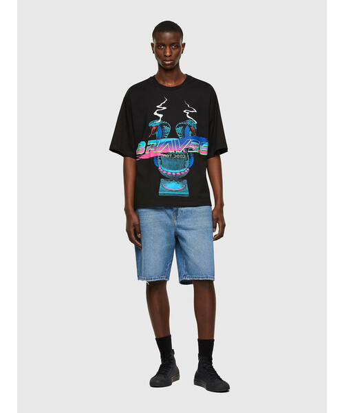 ★ JEANS★ ウィメンズ ボクシー半袖Tシャツ tシャツ 「welise/ウェライズ」チェーンステッチポケット