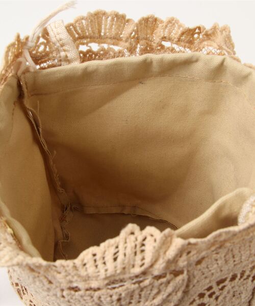 TABI PAL（タビパル）の「ポーチ付きレース刺繍トートバッグ（トートバッグ・レディース・ベージュ/ホワイト・FREE）」の8枚目の写真