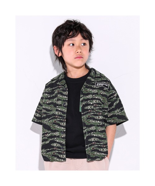 RAD CUSTOM（ラッドカスタム）の「RAD CUSTOM/サファリシャツ 無地 ＆ 迷彩（シャツ/ブラウス・キッズ・グリーン系その他/ベージュ・130/150/140/120/160）」の2枚目の写真