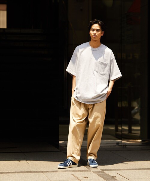 FREAK'S STORE（フリークスストア）の「HEAVY WEIGHT CREW POCKET TEE/ヘビーウェイト クルーネック ポケット Tシャツ/ヘビーオンス/ビックシルエット（Tシャツ/カットソー・メンズ・ホワイト/ブラック/ベージュ/モスグリーン/チャコール・SMALL/MEDIUM/LARGE）」の8枚目の写真