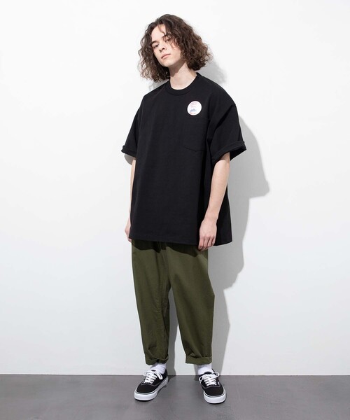 FREAK'S STORE（フリークスストア）の「HEAVY WEIGHT CREW POCKET TEE/ヘビーウェイト クルーネック ポケット Tシャツ/ヘビーオンス/ビックシルエット（Tシャツ/カットソー・メンズ・ホワイト/ブラック/ベージュ/モスグリーン/チャコール・SMALL/MEDIUM/LARGE）」の16枚目の写真