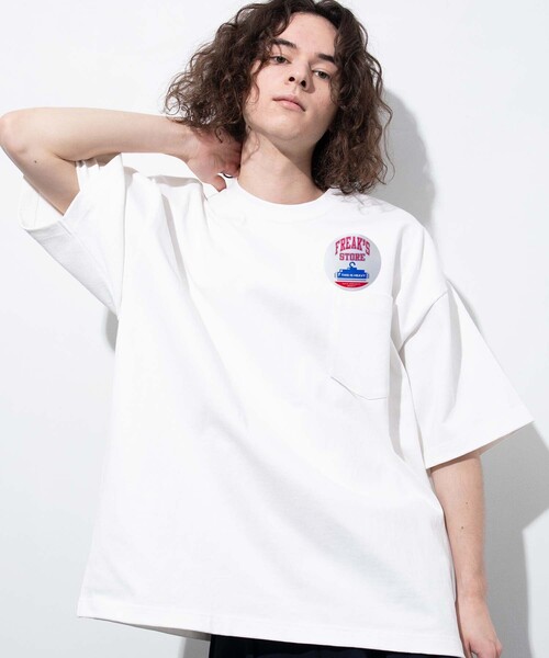 FREAK'S STORE（フリークスストア）の「HEAVY WEIGHT CREW POCKET TEE/ヘビーウェイト クルーネック ポケット Tシャツ/ヘビーオンス/ビックシルエット（Tシャツ/カットソー・メンズ・ホワイト/ブラック/ベージュ/モスグリーン/チャコール・SMALL/MEDIUM/LARGE）」の13枚目の写真