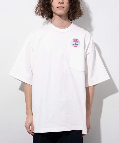 FREAK'S STORE（フリークスストア）の「HEAVY WEIGHT CREW POCKET TEE/ヘビーウェイト クルーネック ポケット Tシャツ/ヘビーオンス/ビックシルエット（Tシャツ/カットソー・メンズ・ホワイト/ブラック/ベージュ/モスグリーン/チャコール・SMALL/MEDIUM/LARGE）」の17枚目の写真