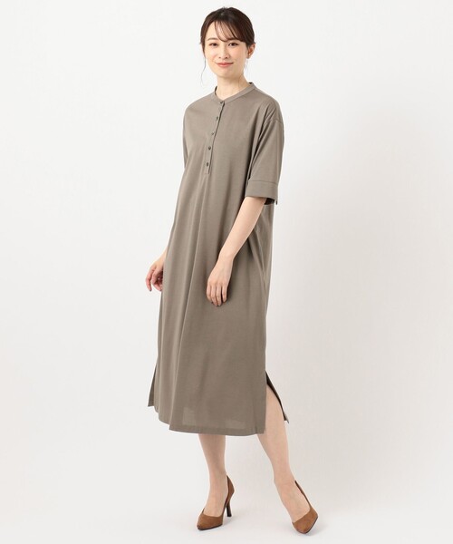 J.PRESS（ジェイプレス）の「【イージーケア】洗えるプレーティングジャージー ワンピース（ワンピース・レディース・ネイビー系/ブラウン系・T15/T13）」の7枚目の写真
