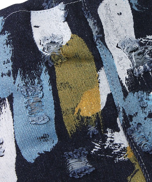 me+em select（ミームセレクト）の「ペイントデニムバケットハット【サイズ調節可能】（ハット・レディース・ライトブルー/ネイビー/ダークブルー・FREE）」の16枚目の写真