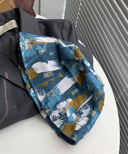 me+em select（ミームセレクト）の「ペイントデニムバケットハット【サイズ調節可能】（ハット・レディース・ライトブルー/ネイビー/ダークブルー・FREE）」の13枚目の写真