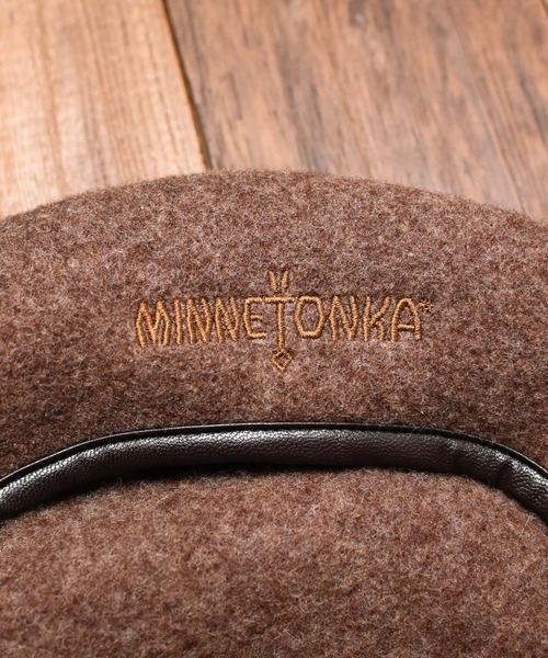 Minnetonka(ミネトンカ)の「/MINNETONKA/MT PIPNG BASQUE BERET(ハンチング/ベレー帽・レディース・ブラック/ブラウン/ベージュ系・FREE)」の5枚目の写真