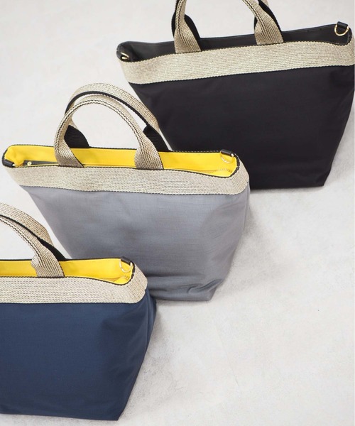 VIOLAd'ORO（ヴィオラドーロ）の「【VIOLAd'ORO/ヴィオラドーロ】GINO ナイロントートバッグ（ショルダーバッグ・レディース・ブラック/ネイビー/グレー・FREE）」の18枚目の写真