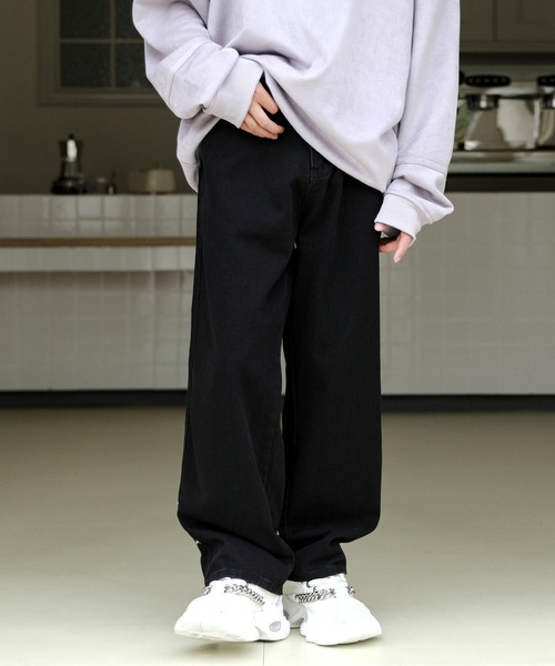 neos(ネオス)の「【neos -addictive design-】ワイドシルエット ロールアップ ビンテージウォッシュオーバーダイ デニム パンツ(デニムパンツ・メンズ・ネイビー/グレー/サックスブルー/ブラック/ブルー系その他・MEDIUM/LARGE/X-LARGE)」の20枚目の写真