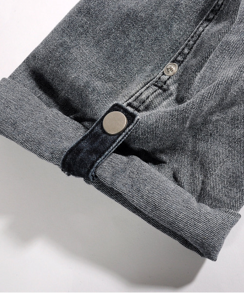 neos(ネオス)の「【neos -addictive design-】ワイドシルエット ロールアップ ビンテージウォッシュオーバーダイ デニム パンツ(デニムパンツ・メンズ・ネイビー/グレー/サックスブルー/ブラック/ブルー系その他・MEDIUM/LARGE/X-LARGE)」の13枚目の写真