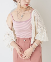 Chico | パット付ロゴ刺繍ボーダーキャミ(キャミソール)