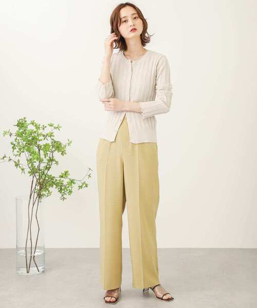 SENSE OF PLACE by URBAN RESEARCH（センスオブプレイスバイアーバンリサーチ）の「クルーネックリブカーディガン（カーディガン/ボレロ・レディース・ミント/ライトベージュ/ブラック・ONE）」の22枚目の写真