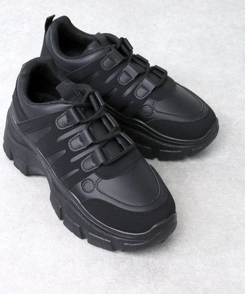 LOVEHUNTER(ラブハンター)の「Love Hunter / 厚底約6.5cmソール ダッドスニーカー(1557)(スニーカー・レディース・ホワイト/ベージュ/ブラック×ブラック/ホワイト×ホワイト・3L/S/LL/L/M)」の11枚目の写真