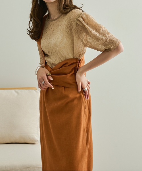 Ambre Neige（アンブルネージュ）の「クシュクシュシアーブラウス／【WEB/EC限定商品】（シャツ/ブラウス・レディース・ホワイト/モカ/ライトベージュ・FREE）」の3枚目の写真