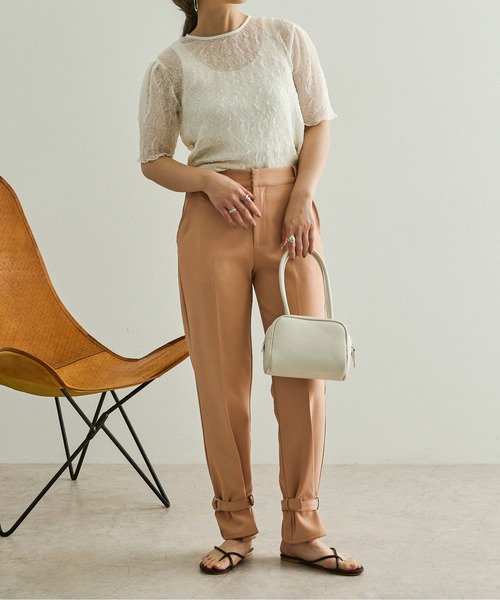 Ambre Neige（アンブルネージュ）の「クシュクシュシアーブラウス／【WEB/EC限定商品】（シャツ/ブラウス・レディース・ホワイト/モカ/ライトベージュ・FREE）」の9枚目の写真