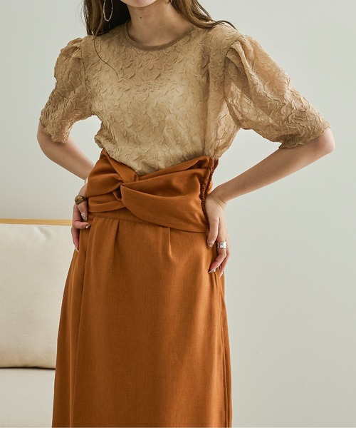 Ambre Neige（アンブルネージュ）の「クシュクシュシアーブラウス／【WEB/EC限定商品】（シャツ/ブラウス・レディース・ホワイト/モカ/ライトベージュ・FREE）」の15枚目の写真