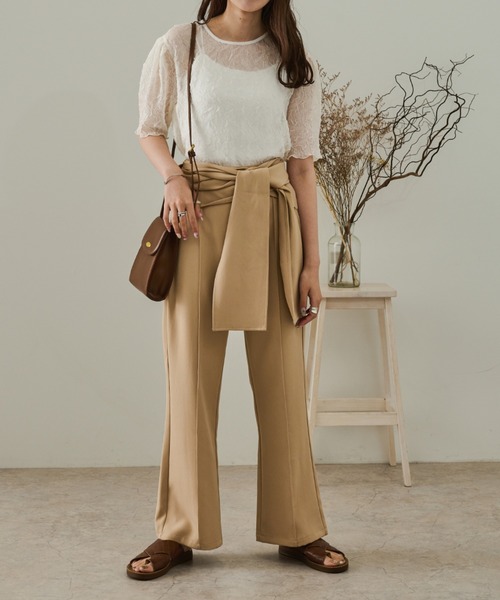 Ambre Neige（アンブルネージュ）の「クシュクシュシアーブラウス／【WEB/EC限定商品】（シャツ/ブラウス・レディース・ホワイト/モカ/ライトベージュ・FREE）」の19枚目の写真