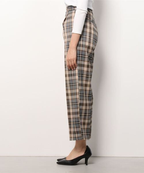 Per sist ence（パーシエンス）の「Per sist ence/パーシエンス　起毛チェック ストレートパンツ（その他パンツ・レディース・ベージュ/グレー・FREE）」の3枚目の写真