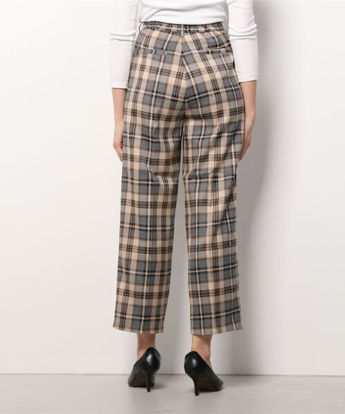 Per sist ence（パーシエンス）の「Per sist ence/パーシエンス　起毛チェック ストレートパンツ（その他パンツ・レディース・ベージュ/グレー・FREE）」の4枚目の写真