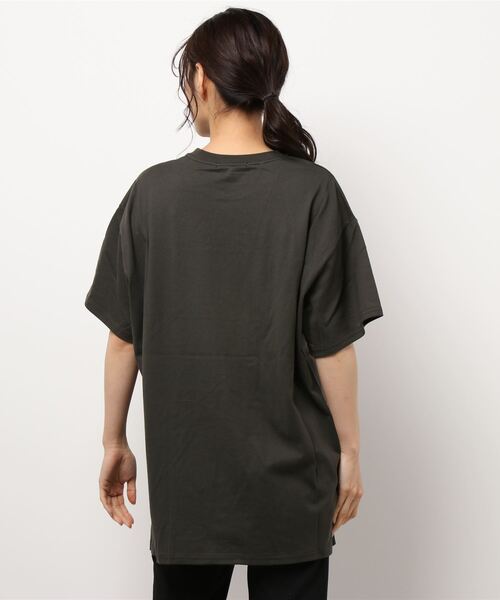 ADIRA（アディラ）の「ユニセックスドローイングフラワーT（Tシャツ/カットソー・レディース・ホワイト/チャコールグレー・MEDIUM）」の7枚目の写真