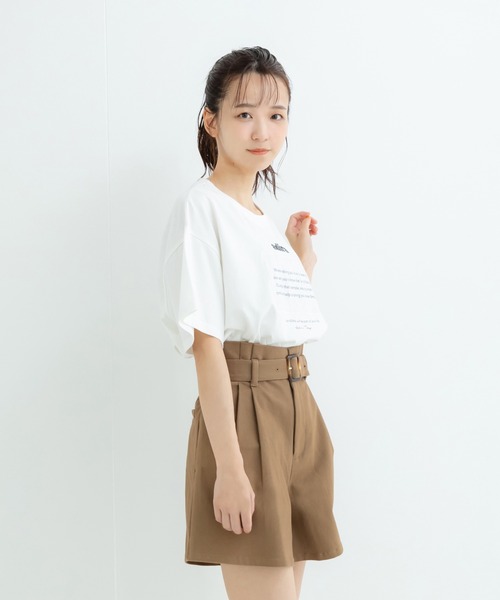 ADIRA（アディラ）の「ユニセックスドローイングフラワーT（Tシャツ/カットソー・レディース・ホワイト/チャコールグレー・MEDIUM）」の8枚目の写真