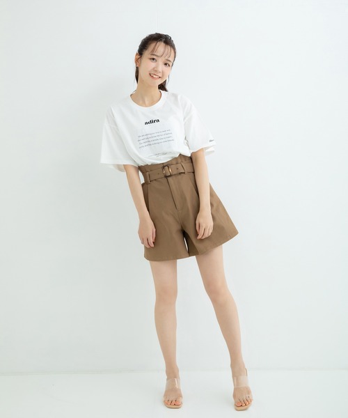 ADIRA（アディラ）の「ユニセックスドローイングフラワーT（Tシャツ/カットソー・レディース・ホワイト/チャコールグレー・MEDIUM）」の6枚目の写真